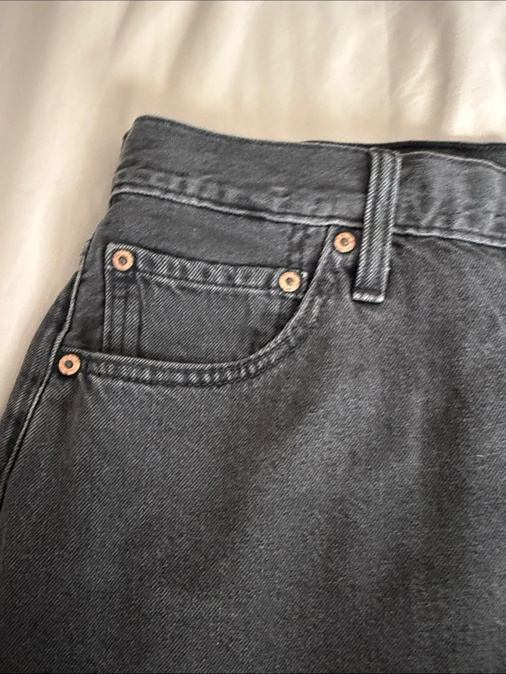 Levi 501 Black Denim Cutoff Shorts